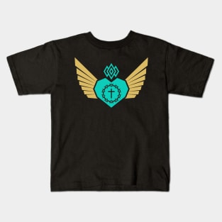 The heart of Christ and the wings of the Spirit. Kids T-Shirt